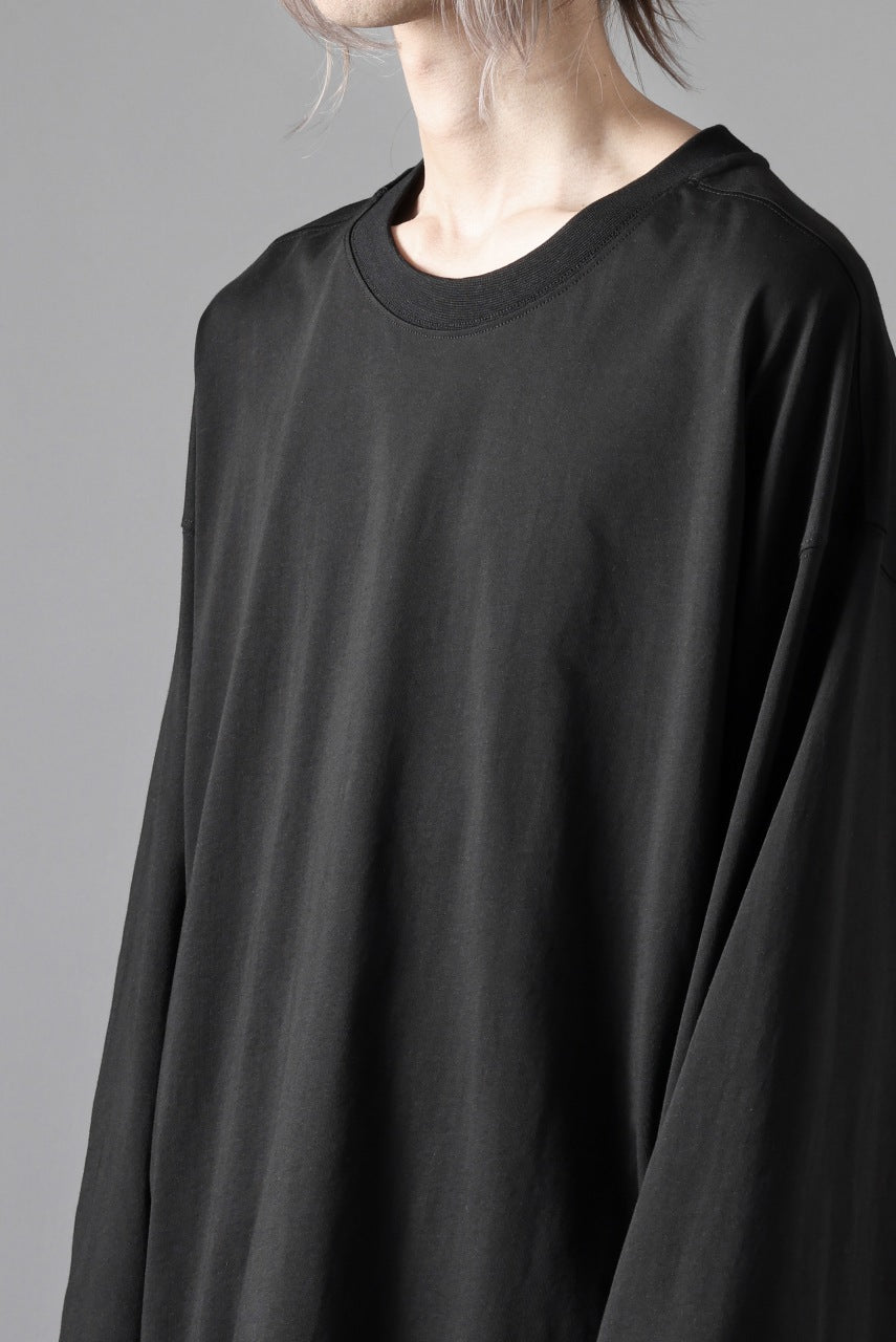 Load image into Gallery viewer, thom/krom OVERSIZED WIDE LONG SLEEVE TEE / COTTON JERSEY (BLACK)