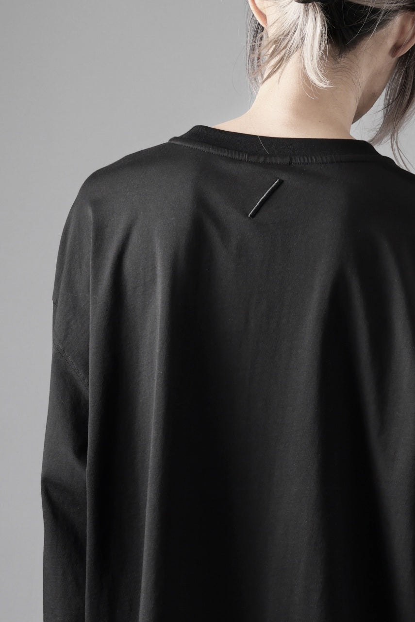 Load image into Gallery viewer, thom/krom OVERSIZED WIDE LONG SLEEVE TEE / COTTON JERSEY (BLACK)
