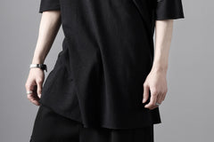 画像をギャラリービューアに読み込む, thom/krom SLIM FIT SHORT SLEEVE TEE / LINEN COTTON JERSEY (BLACK)