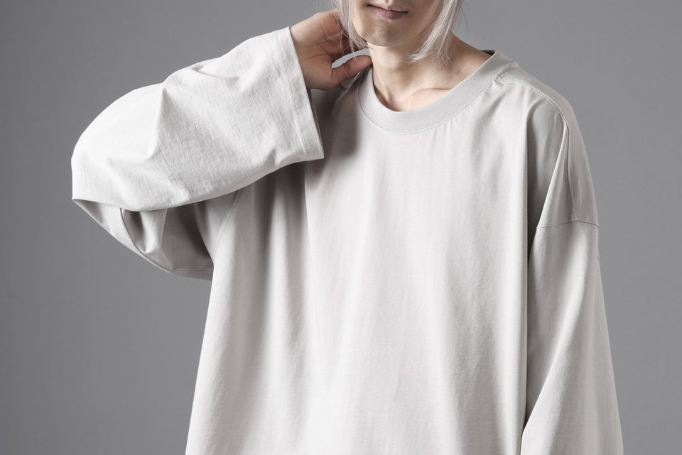 画像をギャラリービューアに読み込む, thom/krom OVERSIZED WIDE LONG SLEEVE TEE / COTTON JERSEY (SILVER)