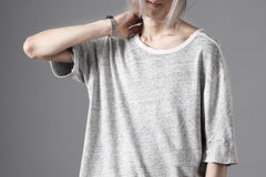 画像をギャラリービューアに読み込む, thom/krom SLIM FIT SHORT SLEEVE TEE / LINEN COTTON JERSEY (CREAM T10)