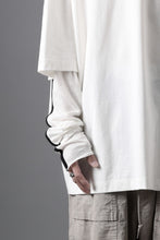 画像をギャラリービューアに読み込む, thom/krom OVERSIZED LAYER PIPING SLEEVE TEE / COTTON JERSEY (CREAM)