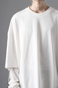 画像をギャラリービューアに読み込む, thom/krom OVERSIZED LAYER PIPING SLEEVE TEE / COTTON JERSEY (CREAM)