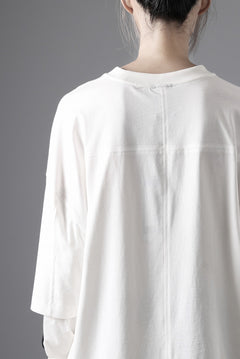 画像をギャラリービューアに読み込む, thom/krom OVERSIZED LAYER PIPING SLEEVE TEE / COTTON JERSEY (CREAM)