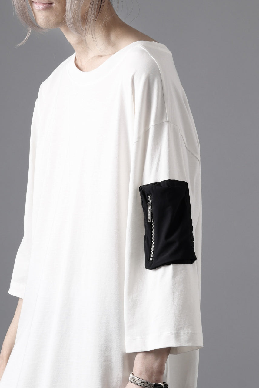 画像をギャラリービューアに読み込む, thom/krom ZIP POCKET SHORT SLEEVE TEE / COTTON JERSEY (CREAM)