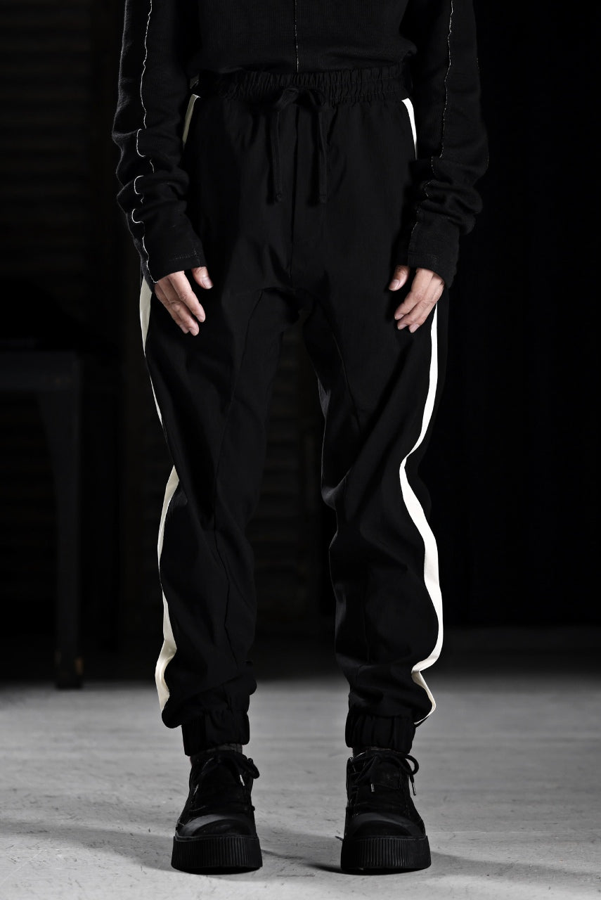 画像をギャラリービューアに読み込む, thom/krom SIDE LINE JOGGER PANTS / ELASTIC VISCOSE NYLON (BLACK)