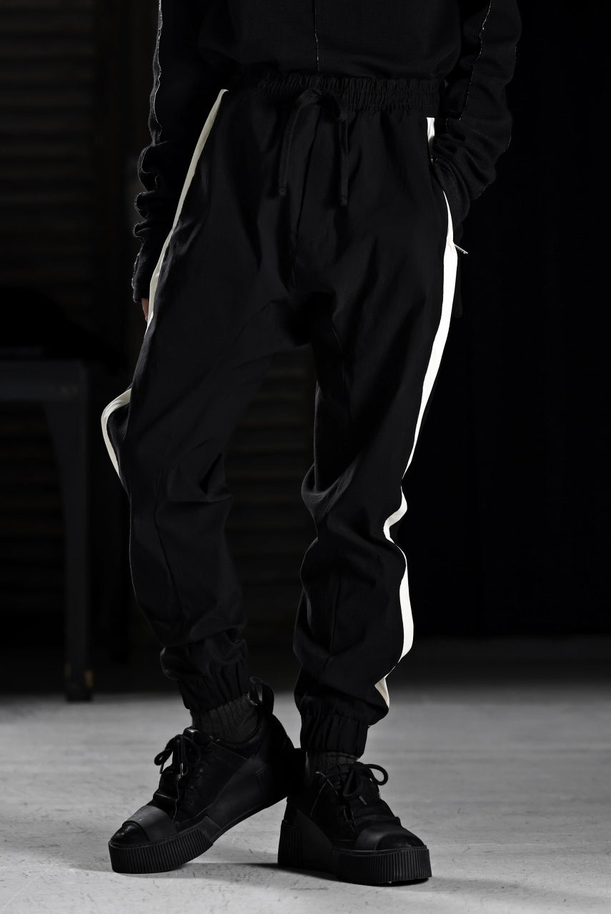 画像をギャラリービューアに読み込む, thom/krom SIDE LINE JOGGER PANTS / ELASTIC VISCOSE NYLON (BLACK)