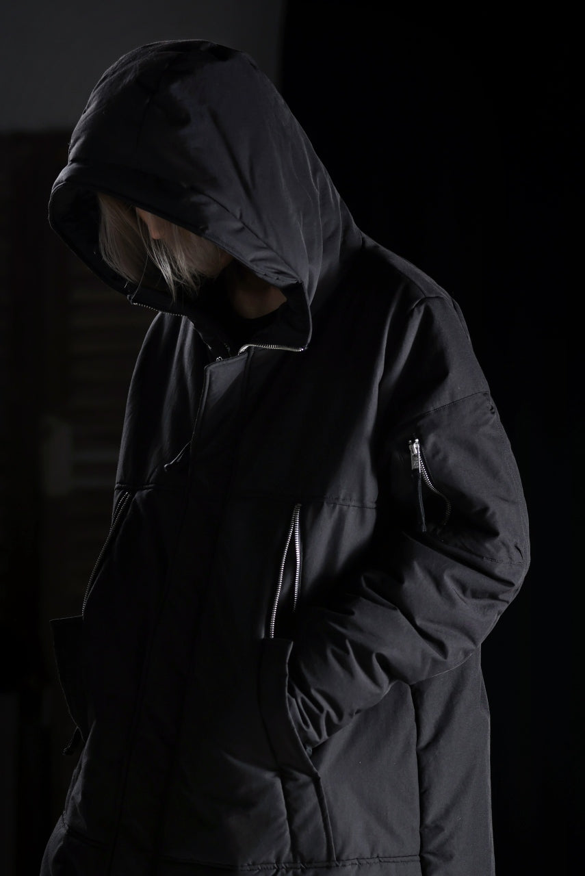 画像をギャラリービューアに読み込む, thom/krom HOODIE ZIP BOMBER COAT / WARM PADDED (BLACK)