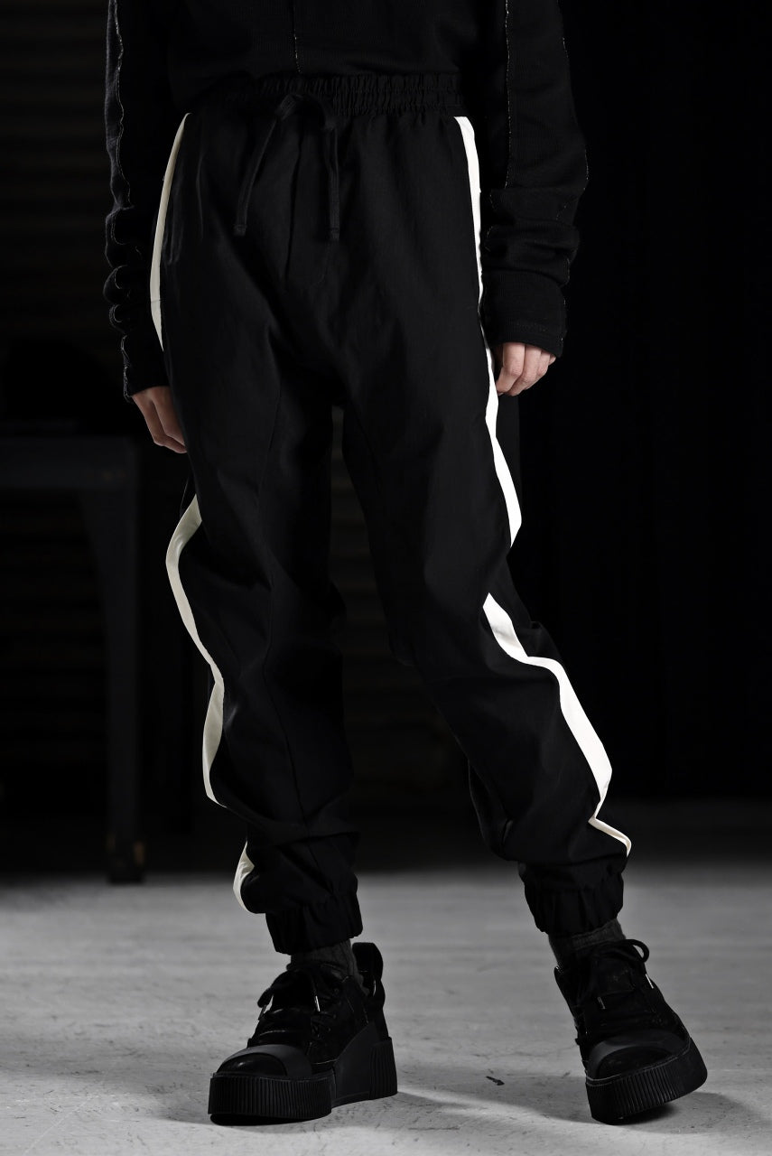 画像をギャラリービューアに読み込む, thom/krom SIDE LINE JOGGER PANTS / ELASTIC VISCOSE NYLON (BLACK)