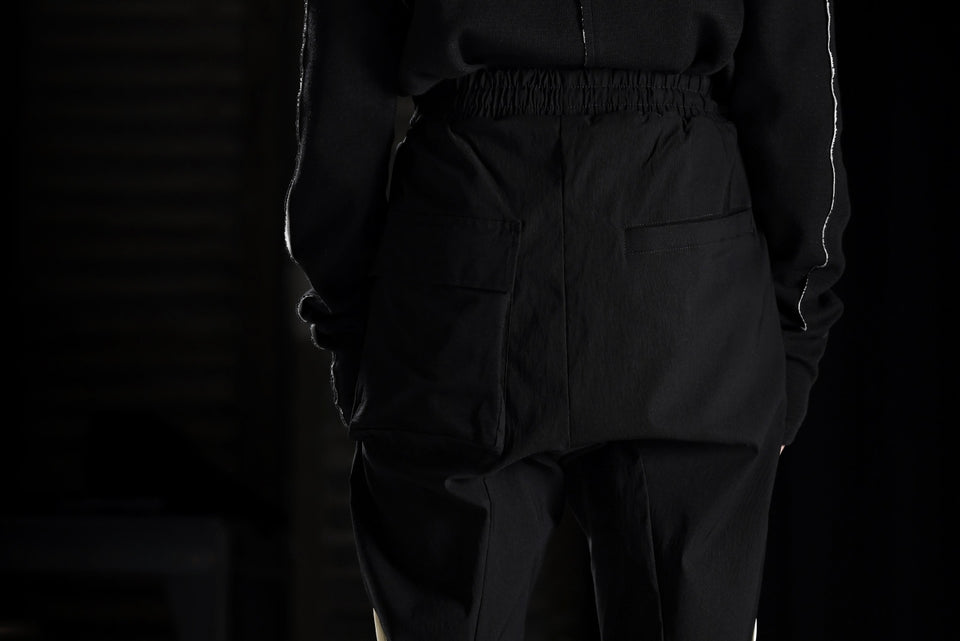画像をギャラリービューアに読み込む, thom/krom SIDE LINE JOGGER PANTS / ELASTIC VISCOSE NYLON (BLACK)