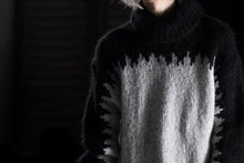 画像をギャラリービューアに読み込む, thom/krom MOCK NECK KNIT PULLOVER / ALPACA WOOL (BLACK x GREY)