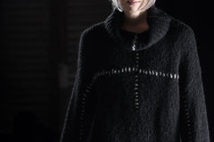 画像をギャラリービューアに読み込む, thom/krom HIGH COLLAR KNIT PULLOVER / ALPACA WOOL (BLACK)