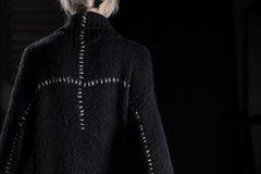 画像をギャラリービューアに読み込む, thom/krom HIGH COLLAR KNIT PULLOVER / ALPACA WOOL (BLACK)