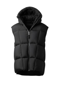 画像をギャラリービューアに読み込む, thom/krom BIG HOODIE OVERSIZED VEST / WARM PUFFER (BLACK)