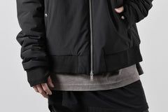 画像をギャラリービューアに読み込む, thom/krom MA-1 JACKET / ELASTIC NYLON + WARM PADDED (BLACK)