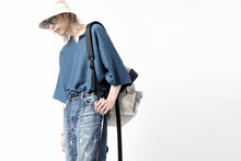 Load image into Gallery viewer, CAPERTICA OVERSIZED ASYMMETRY TEE / LINEN HEAVY JERSEY (ANTIQUE BLACK)