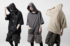 画像をギャラリービューアに読み込む, A.F ARTEFACT PYRA PATTERN PRINT SWEAT HOODIE SHORT SLEEVE (GREY)