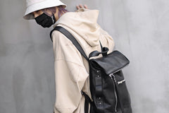 Load image into Gallery viewer, A.F ARTEFACT x Portaille LEATHER BACK PACK / WAXED HORSE LEAHER (BLACK)