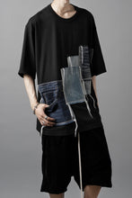 画像をギャラリービューアに読み込む, OBLADI POCKET JEANS PATCHWORK T SHIRT (BLACK)