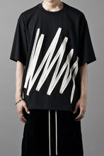 画像をギャラリービューアに読み込む, OBLADI BARCODE ZIGZAG T SHIRT (BLACK)
