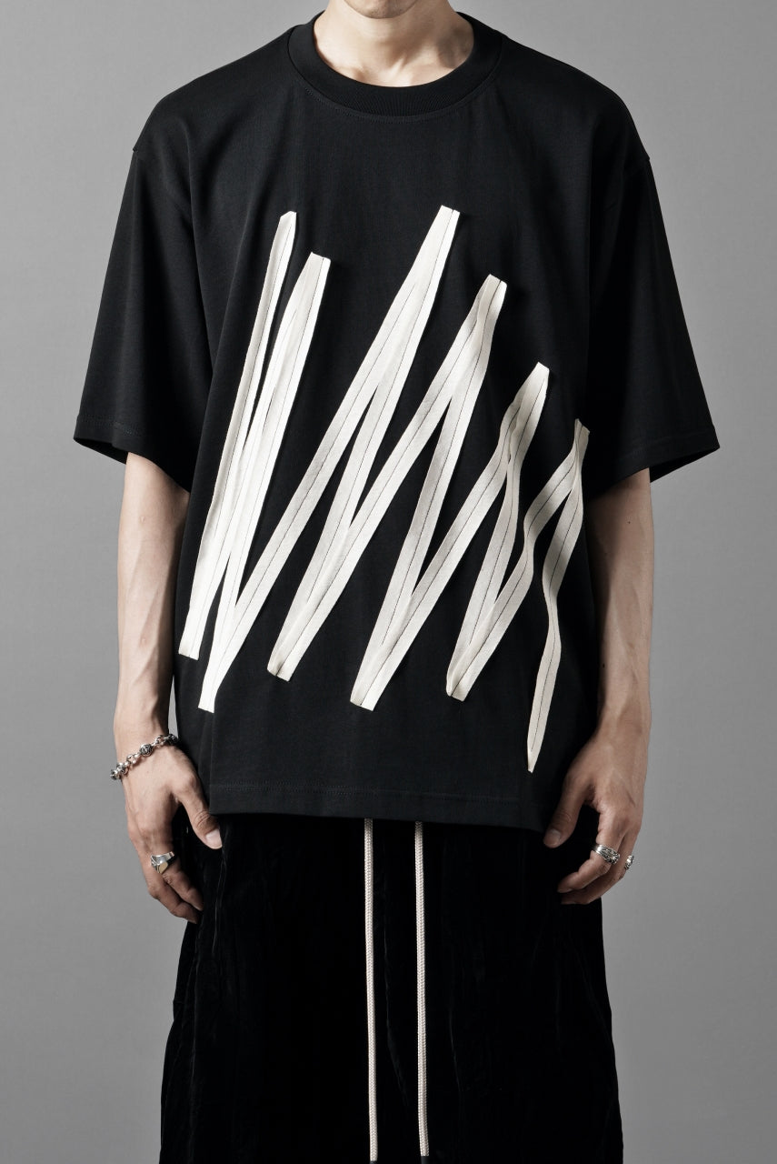 画像をギャラリービューアに読み込む, OBLADI BARCODE ZIGZAG T SHIRT (BLACK)