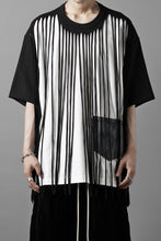 画像をギャラリービューアに読み込む, OBLADI TWO LAYER FRINGE CUT T SHIRT WITH JEANS POCKET (BLACK)