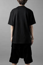 画像をギャラリービューアに読み込む, OBLADI TWO LAYER FRINGE CUT T SHIRT WITH AIRBRUSH PAINT (BLACK)
