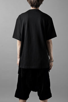 画像をギャラリービューアに読み込む, OBLADI TWO LAYER FRINGE CUT T SHIRT WITH AIRBRUSH PAINT (BLACK)