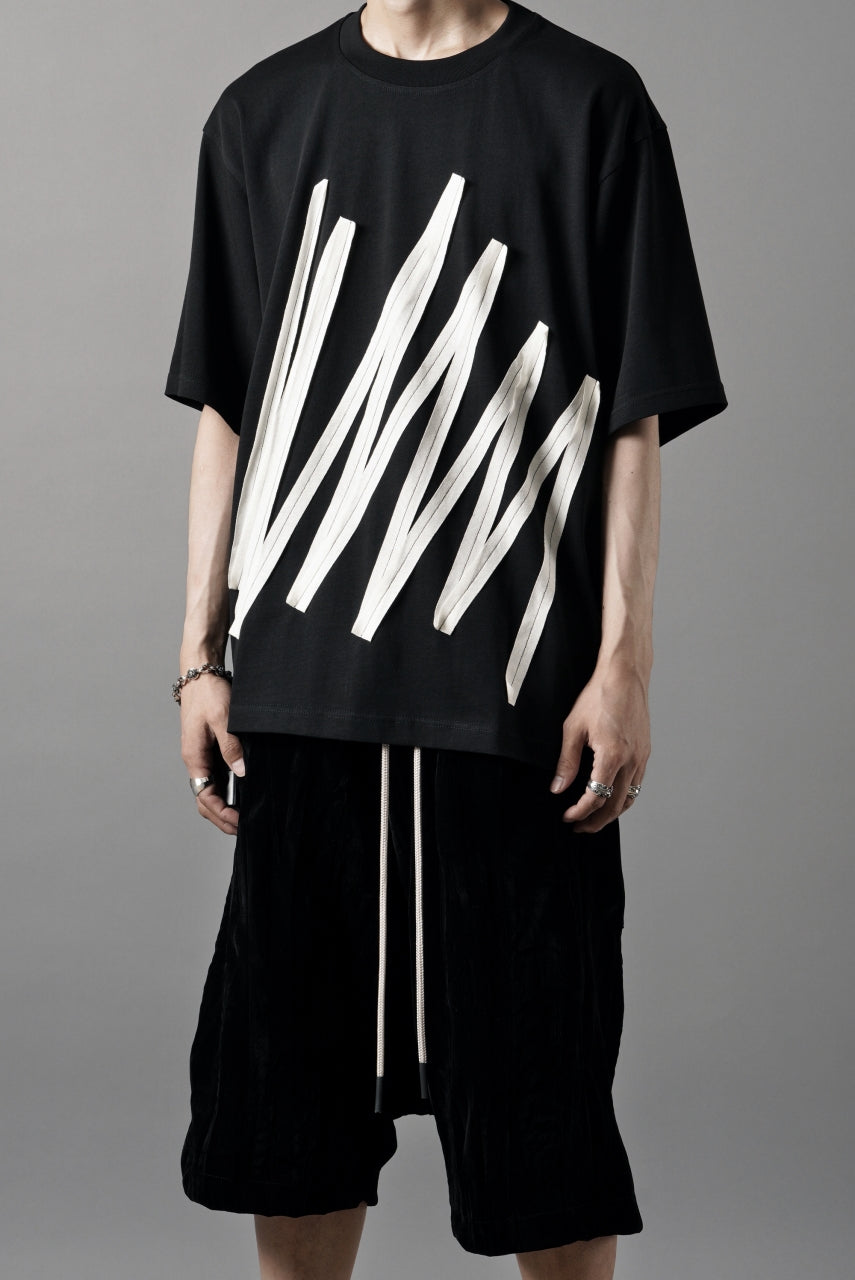 画像をギャラリービューアに読み込む, OBLADI BARCODE ZIGZAG T SHIRT (BLACK)