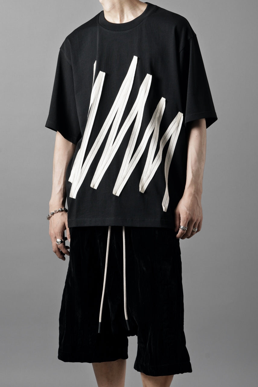 画像をギャラリービューアに読み込む, OBLADI BARCODE ZIGZAG T SHIRT (BLACK)