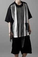 画像をギャラリービューアに読み込む, OBLADI TWO LAYER FRINGE CUT T SHIRT WITH JEANS POCKET (BLACK)