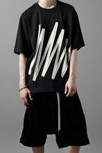 画像をギャラリービューアに読み込む, OBLADI BARCODE ZIGZAG T SHIRT (BLACK)