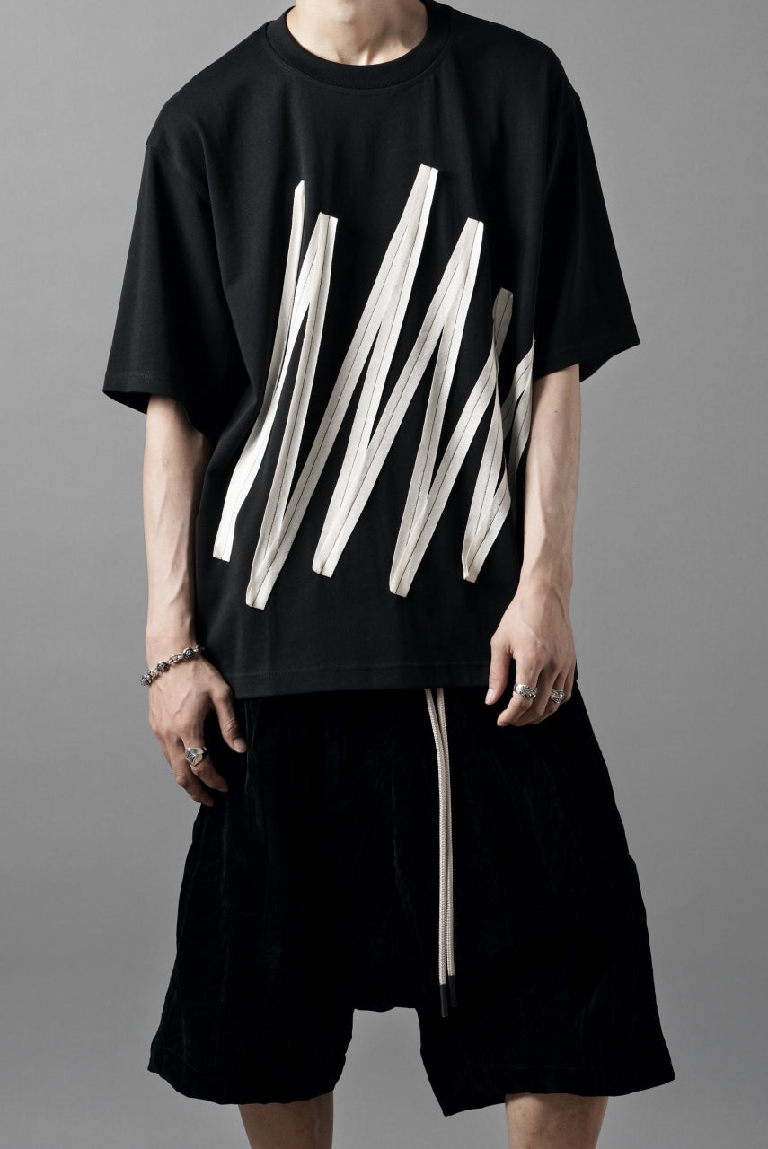 画像をギャラリービューアに読み込む, OBLADI BARCODE ZIGZAG T SHIRT (BLACK)