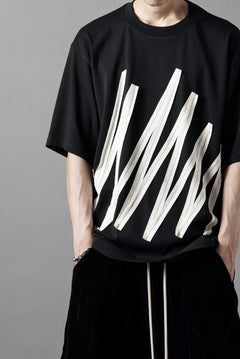画像をギャラリービューアに読み込む, OBLADI BARCODE ZIGZAG T SHIRT (BLACK)