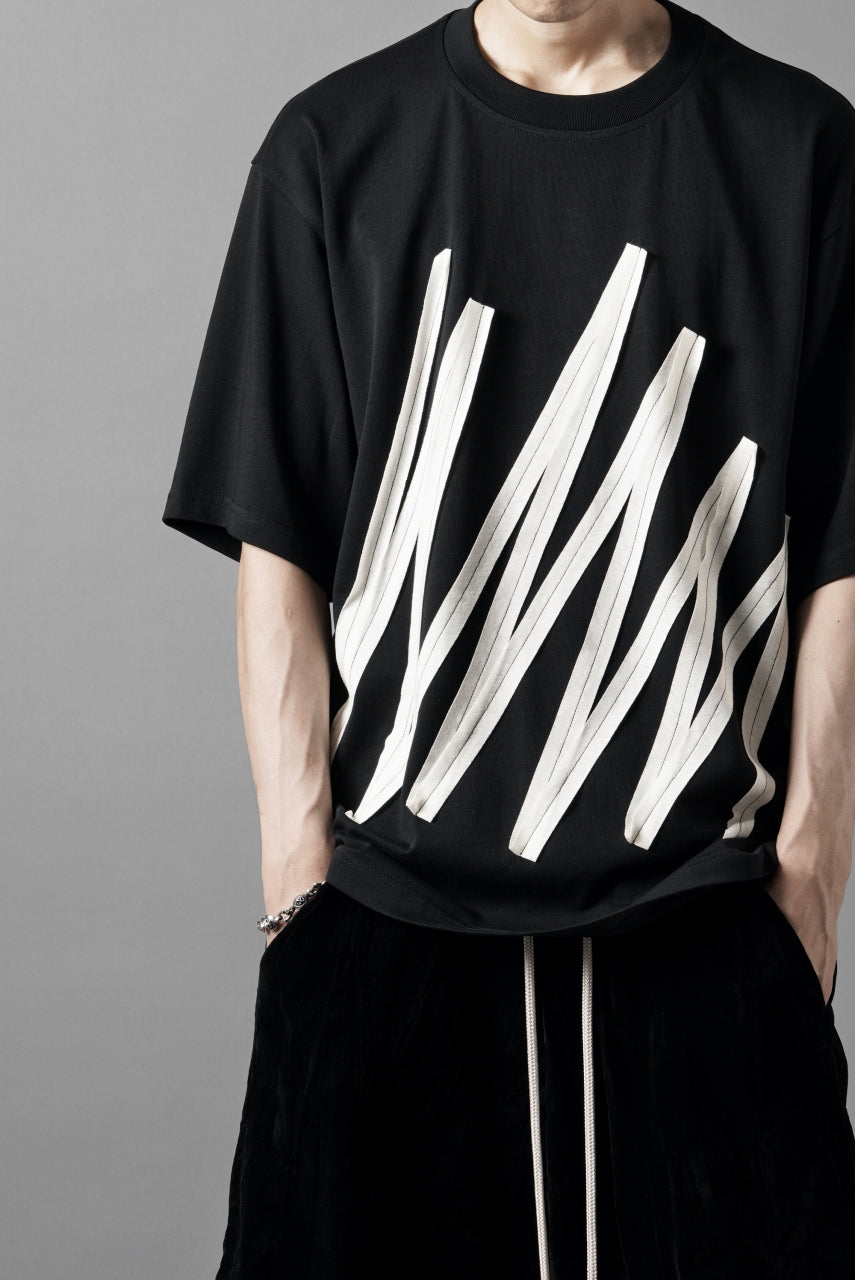 画像をギャラリービューアに読み込む, OBLADI BARCODE ZIGZAG T SHIRT (BLACK)
