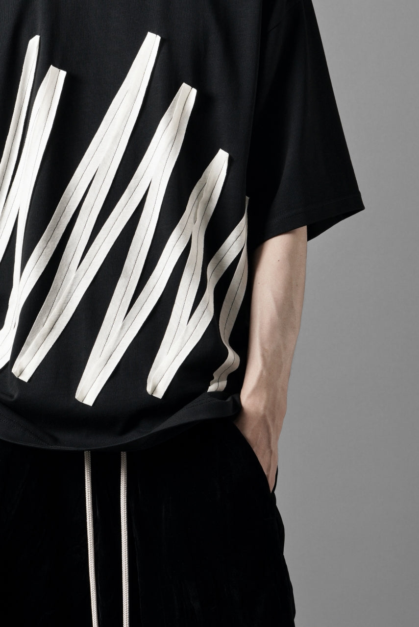 画像をギャラリービューアに読み込む, OBLADI BARCODE ZIGZAG T SHIRT (BLACK)