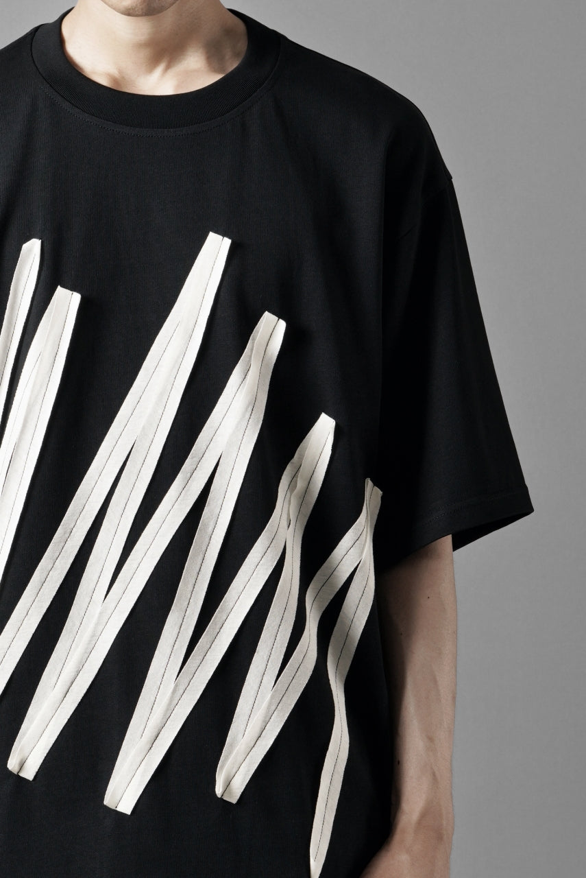 画像をギャラリービューアに読み込む, OBLADI BARCODE ZIGZAG T SHIRT (BLACK)