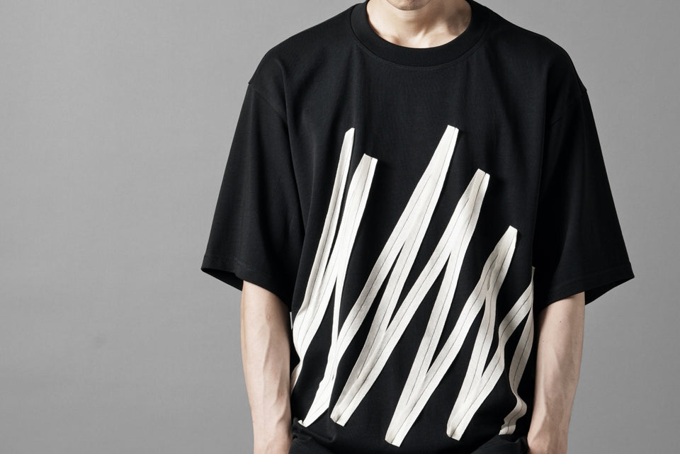 画像をギャラリービューアに読み込む, OBLADI BARCODE ZIGZAG T SHIRT (BLACK)