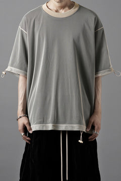 画像をギャラリービューアに読み込む, OBLADI TWO LAYER T SHIRT IN BLACK WITH BEIGE MESH (BLACK)