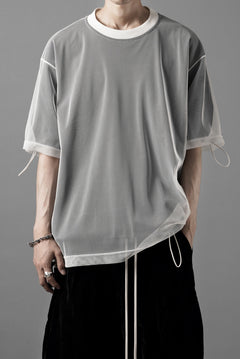 画像をギャラリービューアに読み込む, OBLADI TWO LAYER T SHIRT IN BLACK WITH WHITE MESH (BLACK)
