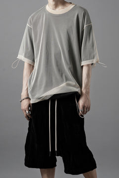 画像をギャラリービューアに読み込む, OBLADI TWO LAYER T SHIRT IN BLACK WITH BEIGE MESH (BLACK)