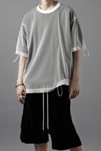 画像をギャラリービューアに読み込む, OBLADI TWO LAYER T SHIRT IN BLACK WITH WHITE MESH (BLACK)