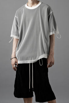 画像をギャラリービューアに読み込む, OBLADI TWO LAYER T SHIRT IN BLACK WITH WHITE MESH (BLACK)