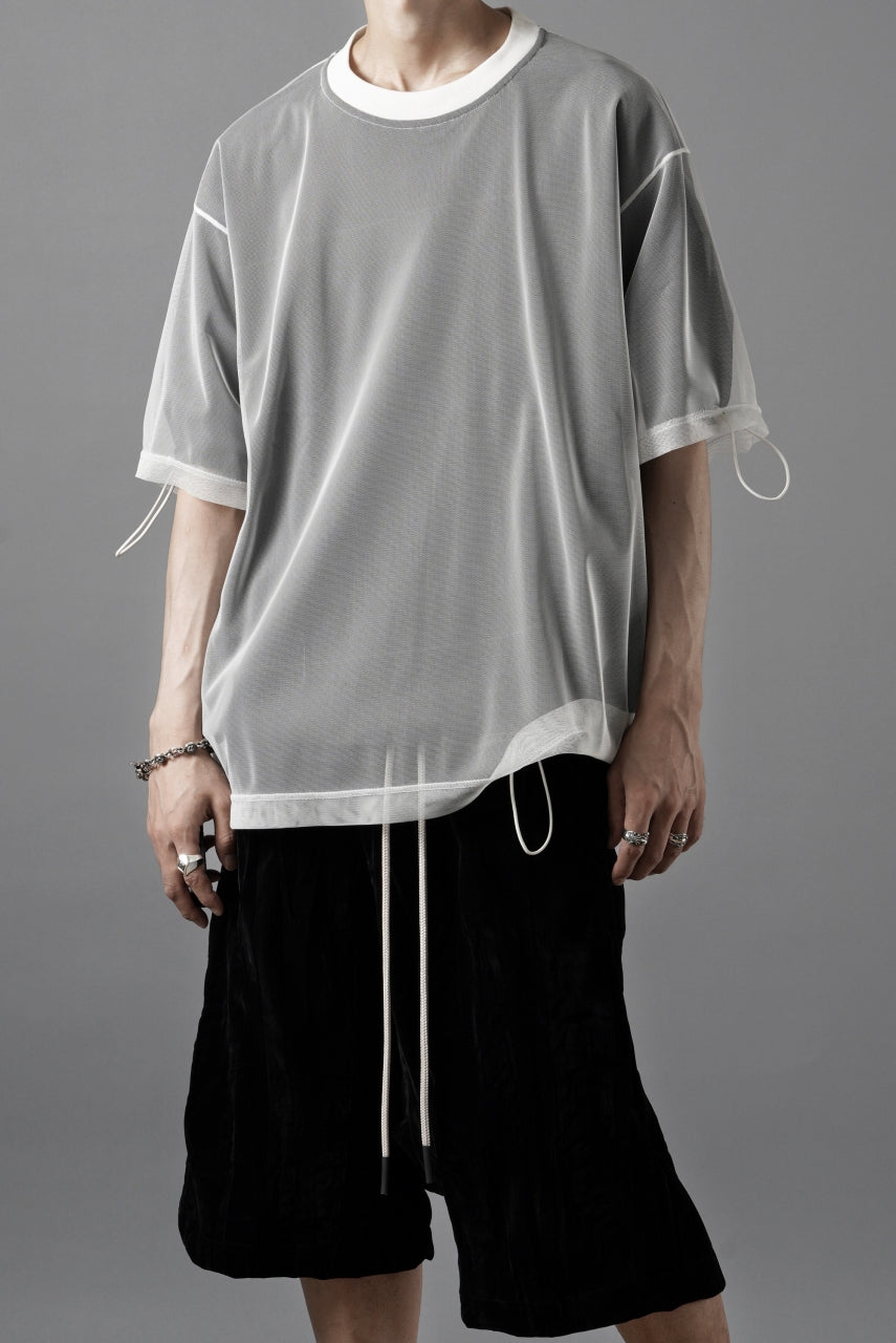 画像をギャラリービューアに読み込む, OBLADI TWO LAYER T SHIRT IN BLACK WITH WHITE MESH (BLACK)