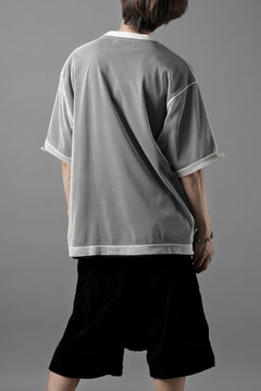 画像をギャラリービューアに読み込む, OBLADI TWO LAYER T SHIRT IN BLACK WITH WHITE MESH (BLACK)