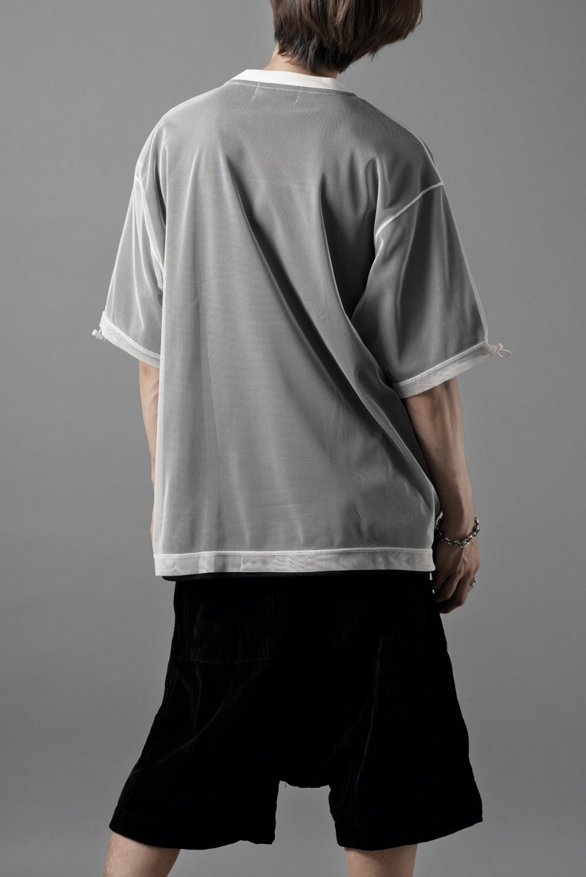 画像をギャラリービューアに読み込む, OBLADI TWO LAYER T SHIRT IN BLACK WITH WHITE MESH (BLACK)