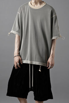 画像をギャラリービューアに読み込む, OBLADI TWO LAYER T SHIRT IN BLACK WITH BEIGE MESH (BLACK)