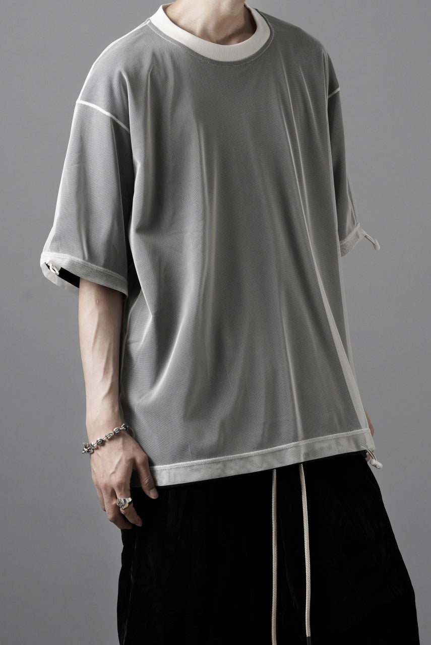 画像をギャラリービューアに読み込む, OBLADI TWO LAYER T SHIRT IN BLACK WITH WHITE MESH (BLACK)