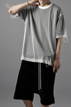 画像をギャラリービューアに読み込む, OBLADI TWO LAYER T SHIRT IN BLACK WITH WHITE MESH (BLACK)