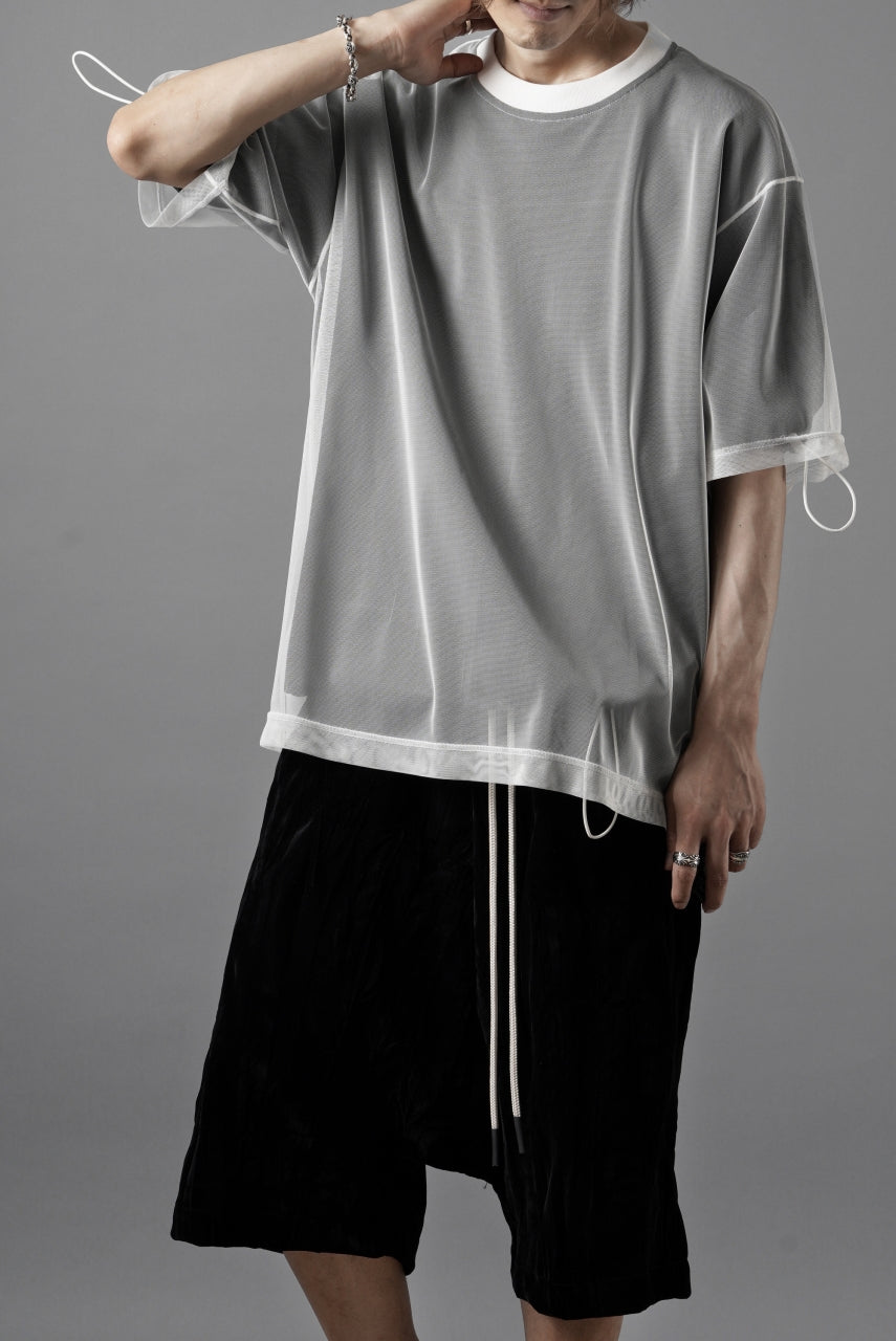 画像をギャラリービューアに読み込む, OBLADI TWO LAYER T SHIRT IN BLACK WITH WHITE MESH (BLACK)